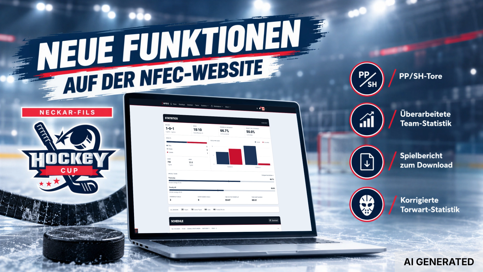 Neue Funktionen auf der NFEC-Webseite